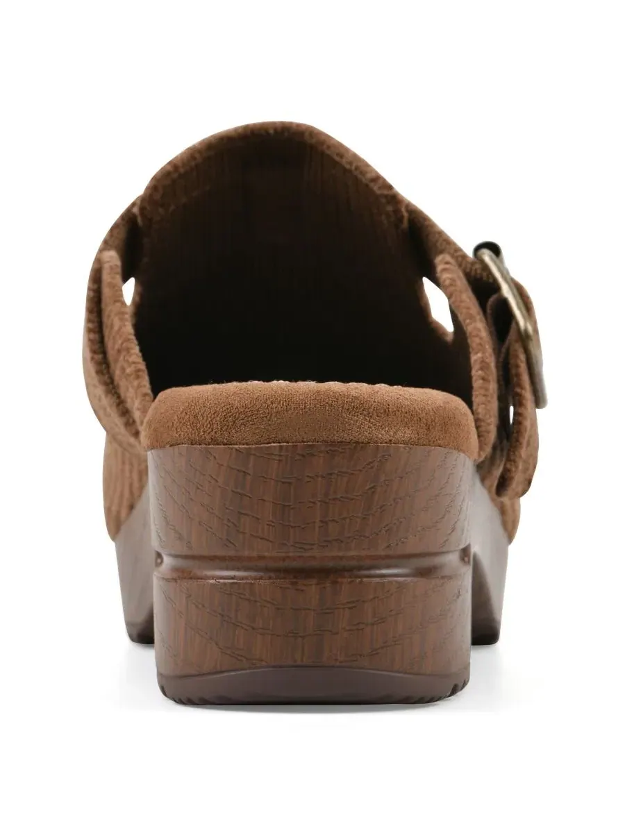 Мюли-клоги с открытой пяткой на платформе Bistros White Mountain, Pecan Fabric — изображение 3 из 6