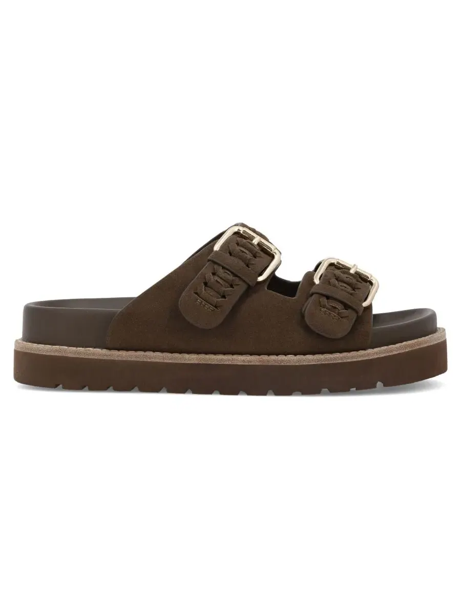 Босоножки MIA Marley Double Buckle Braided Platform — изображение 2 из 5, шоколад