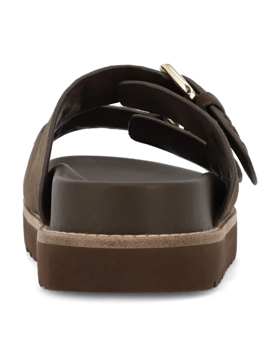Босоножки MIA Marley Double Buckle Braided Platform — изображение 3 из 5, шоколад