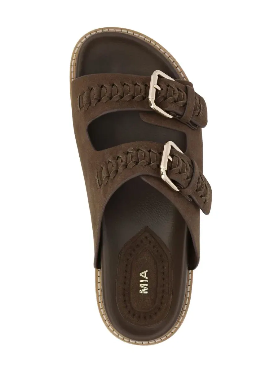 Босоножки MIA Marley Double Buckle Braided Platform — изображение 4 из 5, шоколад