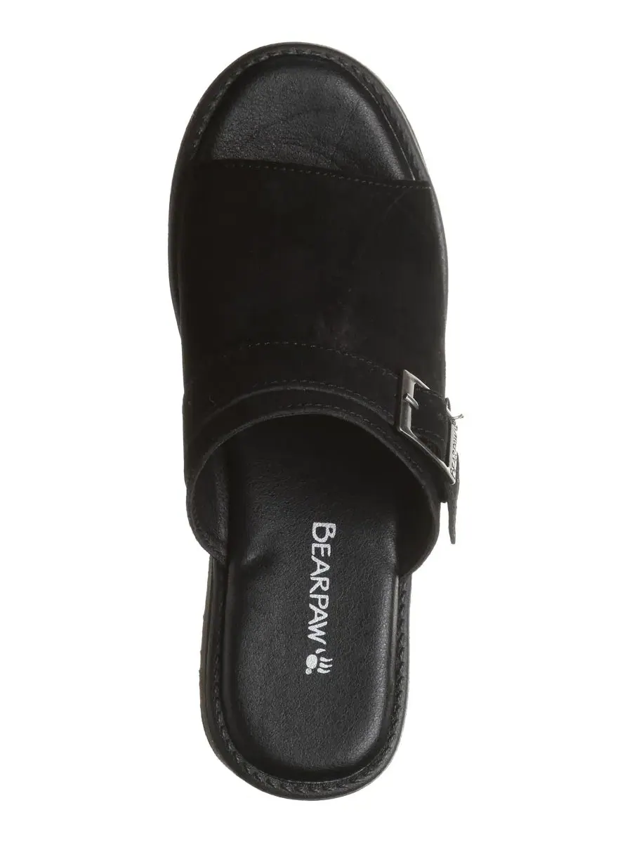 Женские сандалии-танкетки Frances с открытым носком BEARPAW — изображение 3 из 5, черный