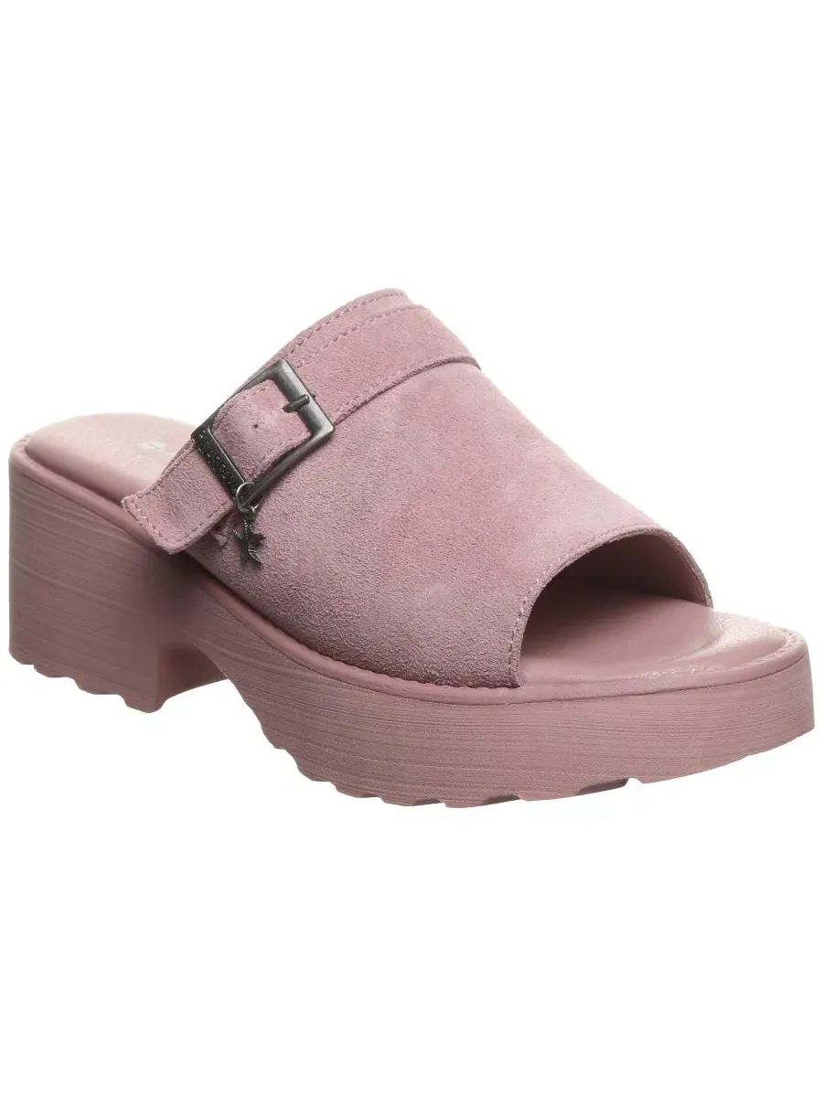 Босоножки-танкетки Frances с открытым носком BEARPAW — изображение 1 из 5, розовый
