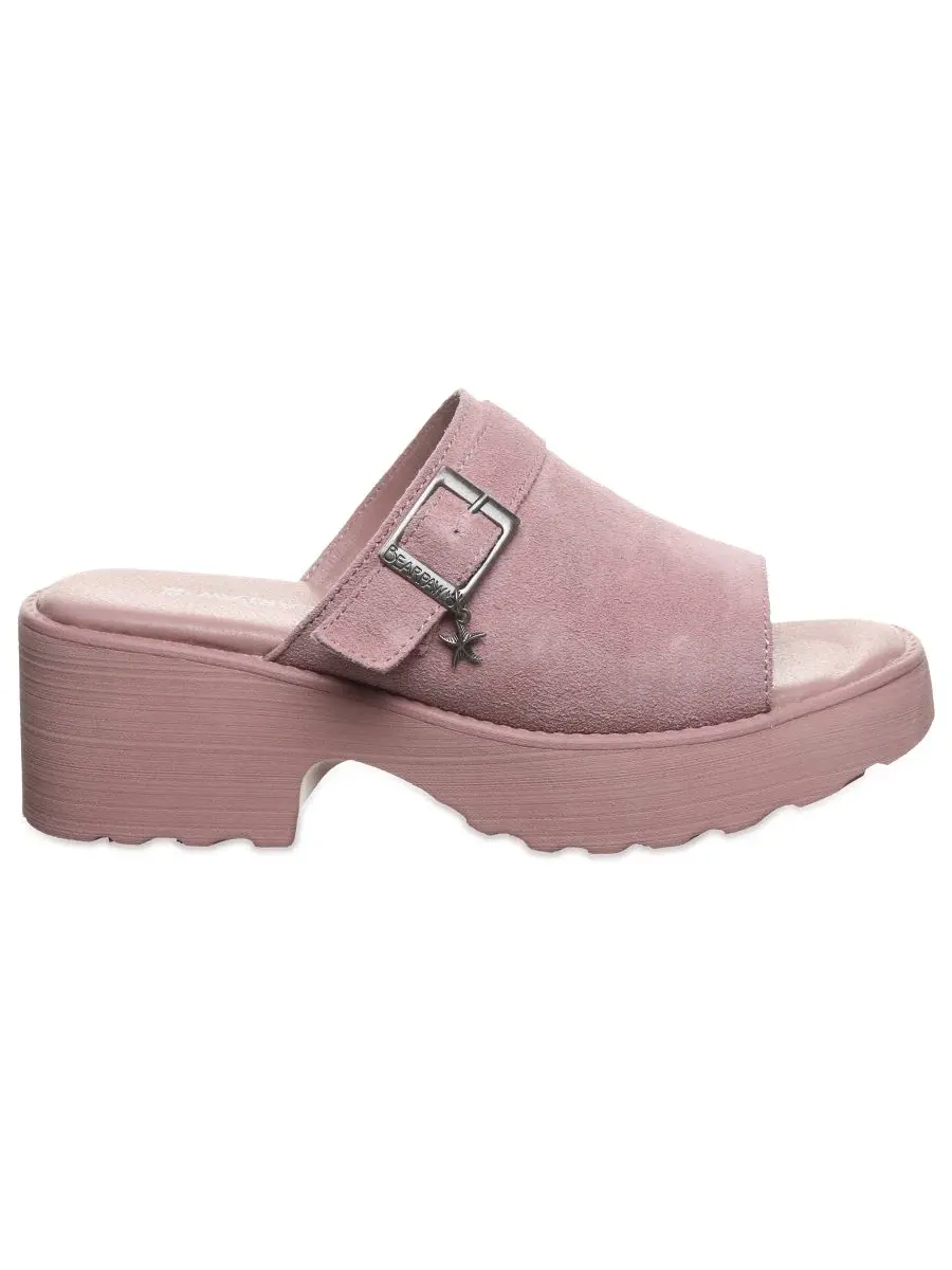 Босоножки-танкетки Frances с открытым носком BEARPAW — изображение 2 из 5, розовый