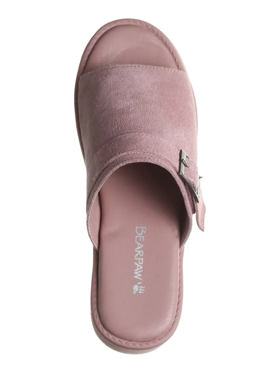 Босоножки-танкетки Frances с открытым носком BEARPAW — изображение 3 из 5, розовый