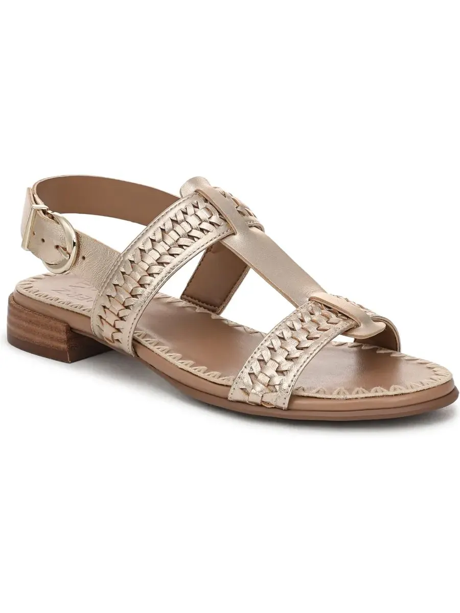 Женские сандалии Nia с открытым носком и ремешком на пятке Naturalizer, Champagne Metallic Leather — изображение 1 из 6