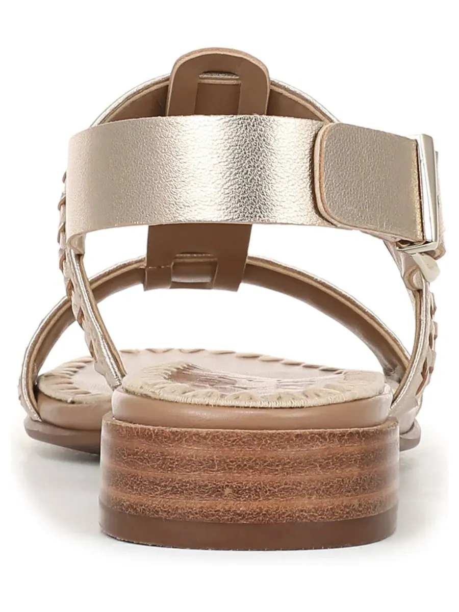 Женские сандалии Nia с открытым носком и ремешком на пятке Naturalizer, Champagne Metallic Leather — изображение 3 из 6