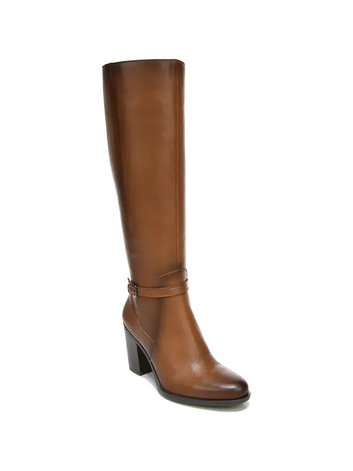 Ботинки высокие до колена Kalina Wide Calf Naturalizer — изображение 1 из 6, коричневый