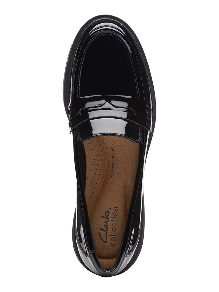 Лоферы женские Clarks Westlynn Ayla, с круглым носком и прорезью для монетки — изображение 4 из 8, черный