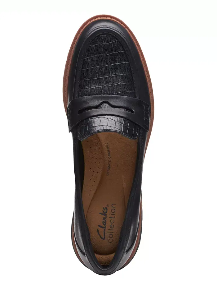 Лоферы женские Clarks Westlynn Ayla, с круглым носком и прорезью для монетки — изображение 4 из 8, черный