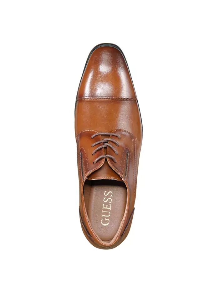 Мужские классические оксфорды Sulai Cap Toe со шнуровкой GUESS — изображение 4 из 5, коричневый