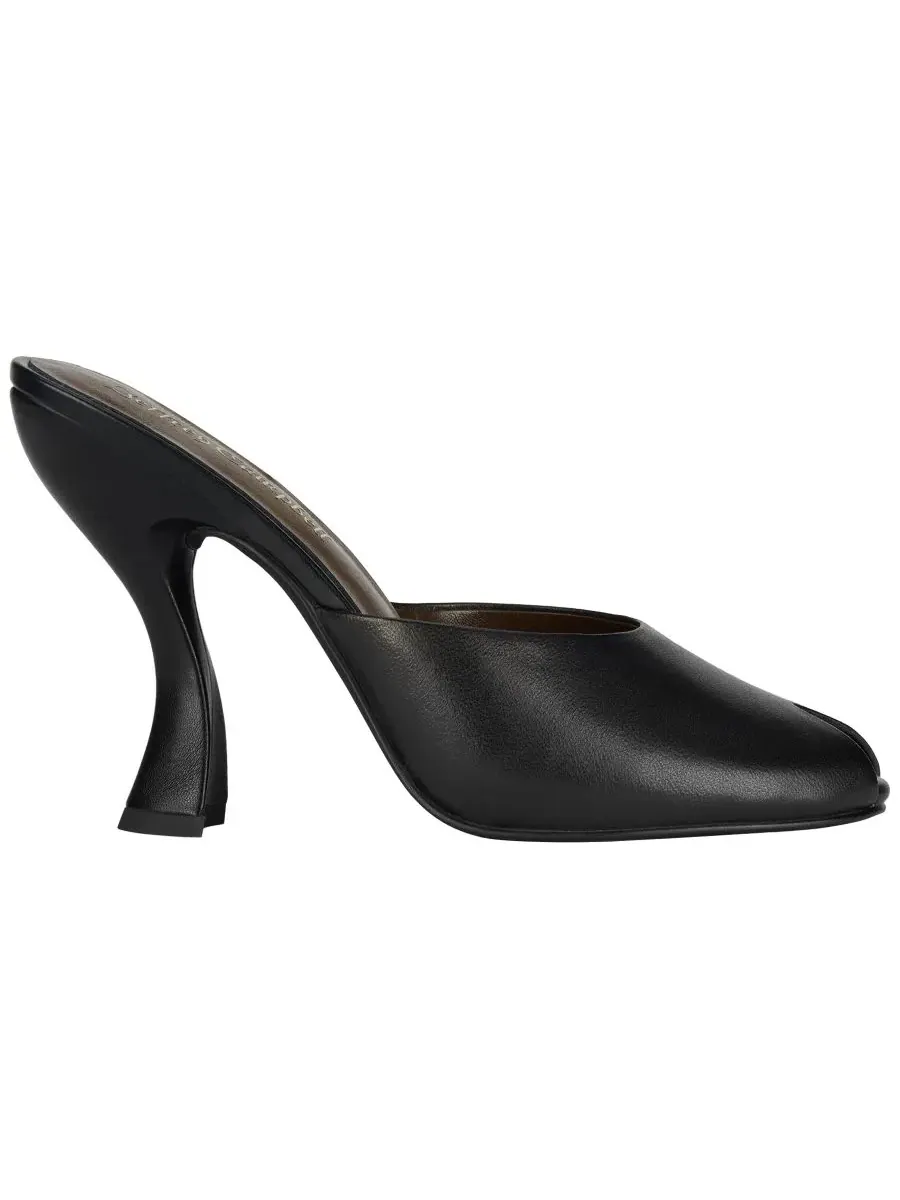 Мюли с открытым носком на скульптурном каблуке Fresa Jeffrey Campbell — изображение 2 из 5, черный