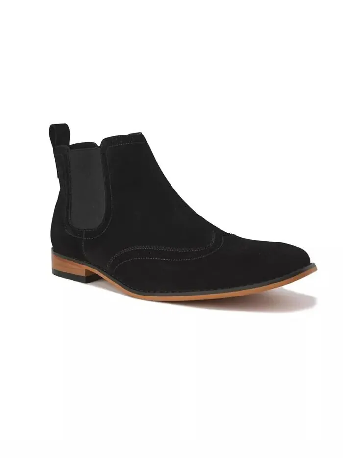 Мужские ботинки Chelsea Slip On Wing Tip Gino Vitale — изображение 2 из 3, черный