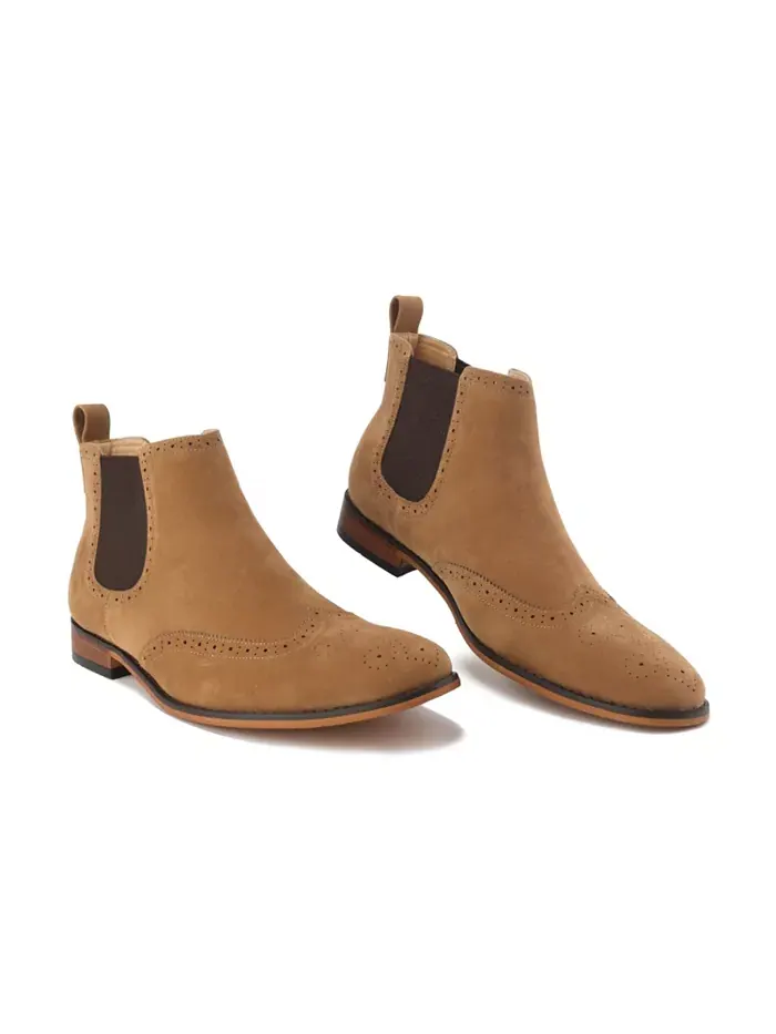 Мужские слипоны Wing Tip Chelsea Boots Gino Vitale