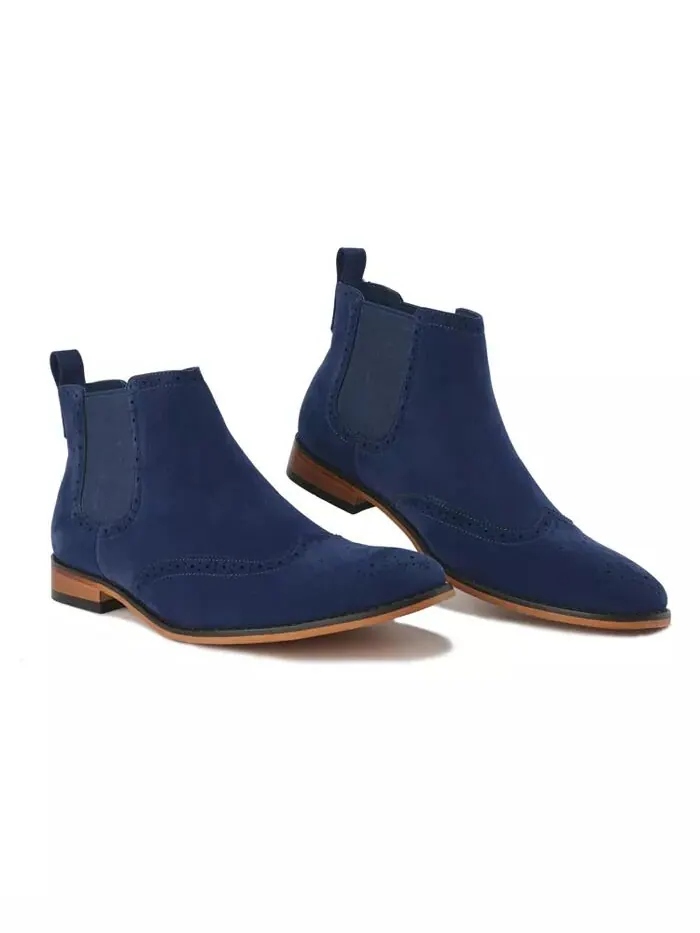 Мужские ботинки Chelsea Slip On Wing Tip Gino Vitale — изображение 1 из 3, синий
