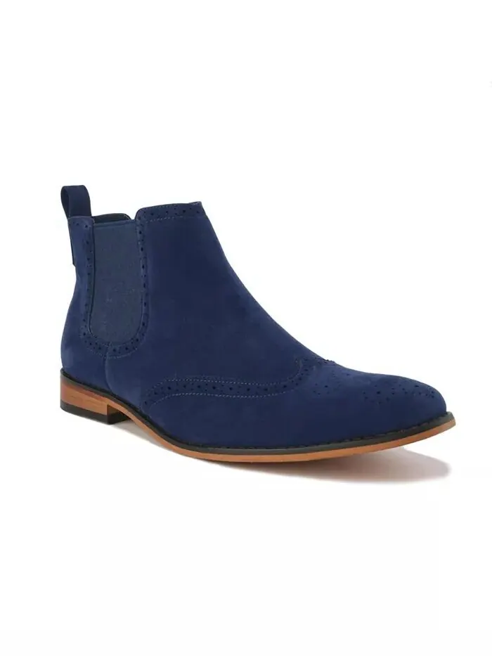 Мужские ботинки Chelsea Slip On Wing Tip Gino Vitale — изображение 2 из 3, синий