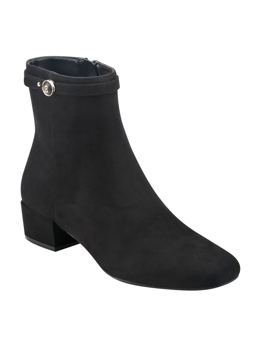 Ботинки на каблуке Adyn Square Toe Block Heel Dress Booties Bandolino — изображение 1 из 5, черный