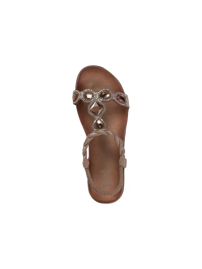 Женские сандалии Victoria с украшениями GC Shoes — изображение 4 из 5, бежевый