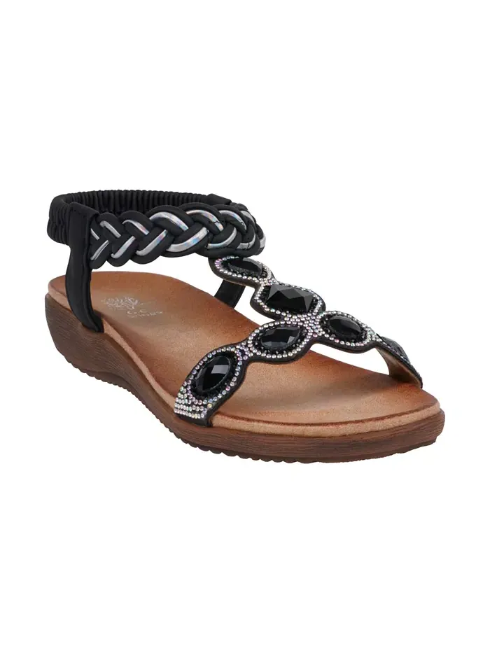 Женские сандалии Victoria с украшениями GC Shoes — изображение 1 из 5, черный