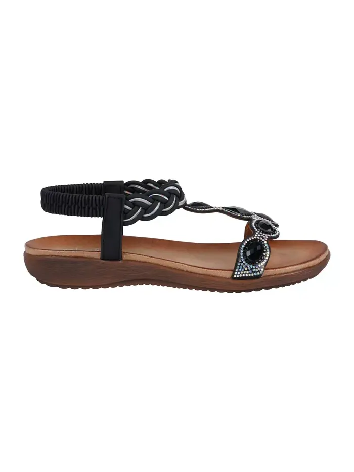 Женские сандалии Victoria с украшениями GC Shoes — изображение 2 из 5, черный