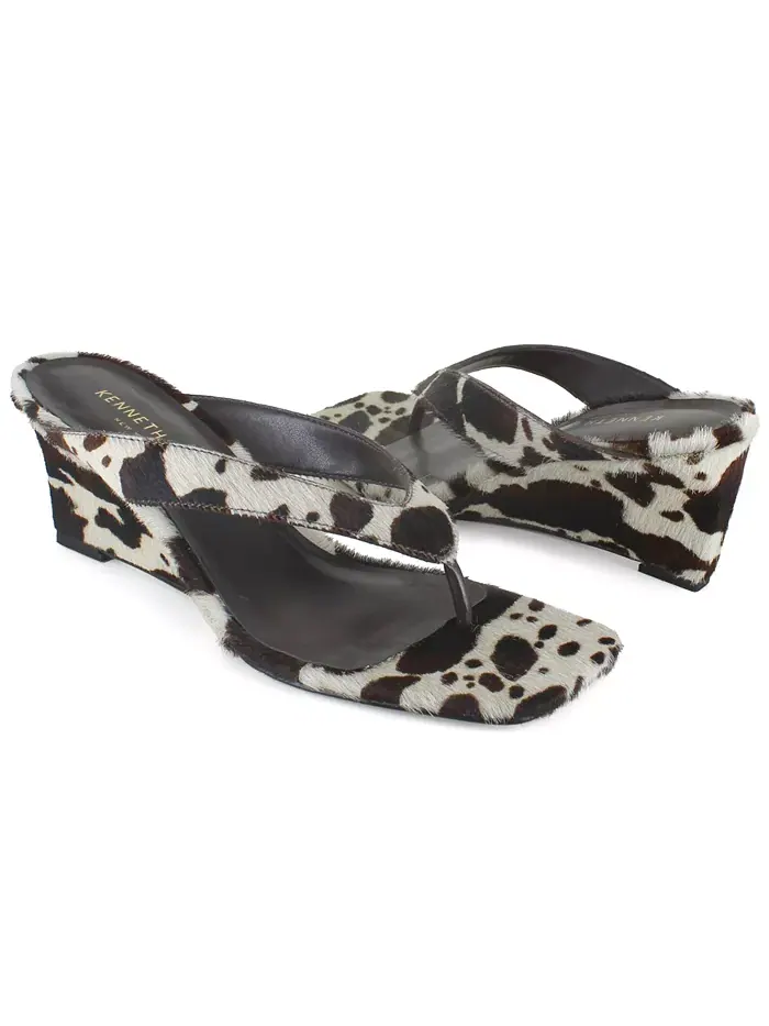 Женские босоножки-стринги Susannah Dress Wedge Kenneth Cole New York — изображение 6 из 8, коричневый