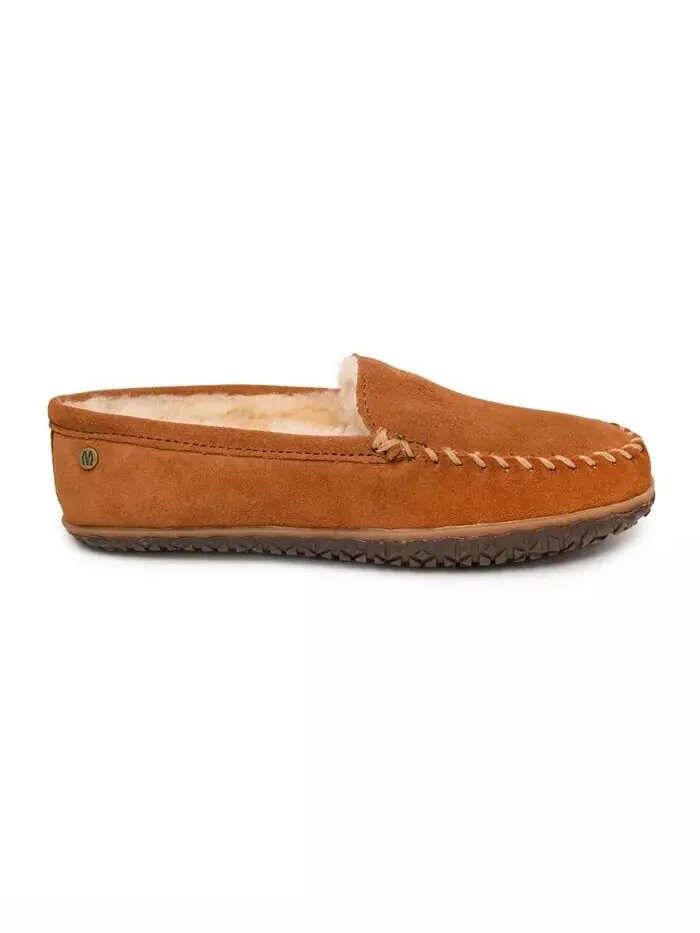 Мужские замшевые тапочки Tobie из овчины Minnetonka — изображение 2 из 10, коричневый