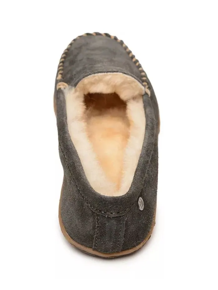 Мужские замшевые тапочки Tobie из овчины Minnetonka — изображение 10 из 11, темно-серый