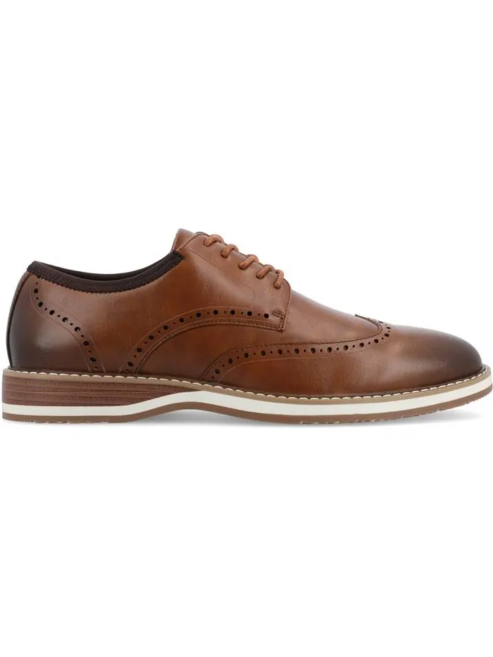 Мужские гибридные модельные туфли из пеноматериала Ozzy Wingtip Tru Comfort Vance Co. — изображение 2 из 7, коричневый