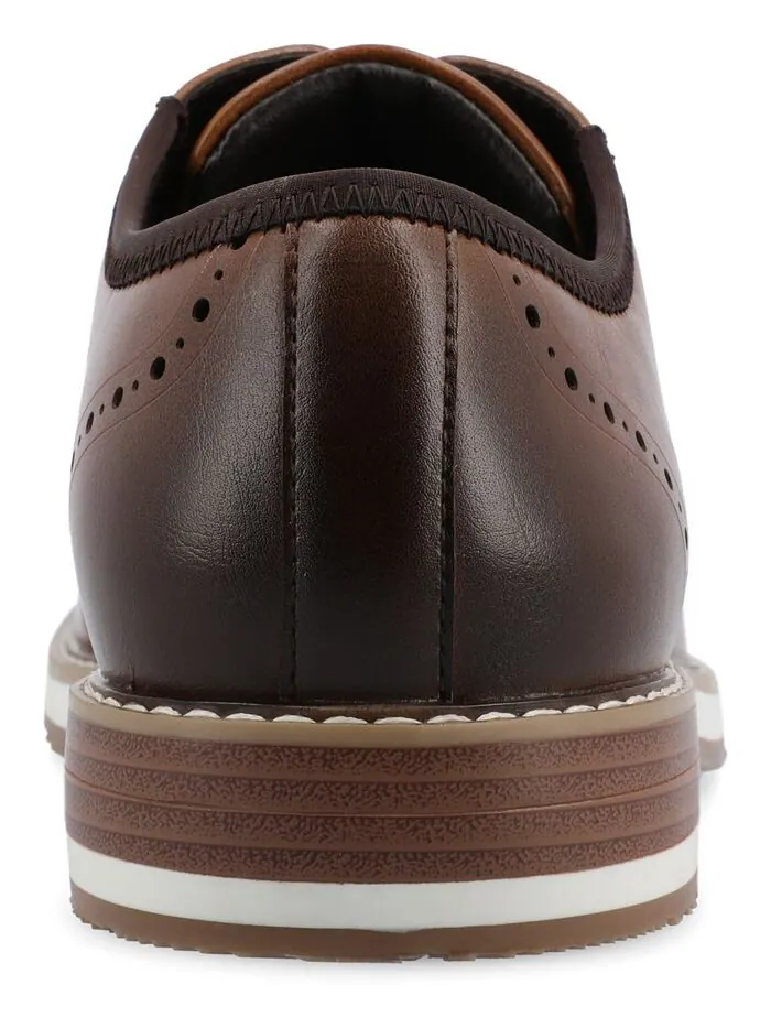 Мужские гибридные модельные туфли из пеноматериала Ozzy Wingtip Tru Comfort Vance Co. — изображение 3 из 7, коричневый