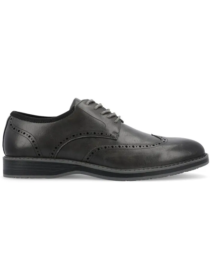 Мужские гибридные модельные туфли из пеноматериала Ozzy Wingtip Tru Comfort Vance Co. — изображение 2 из 8, темно-серый
