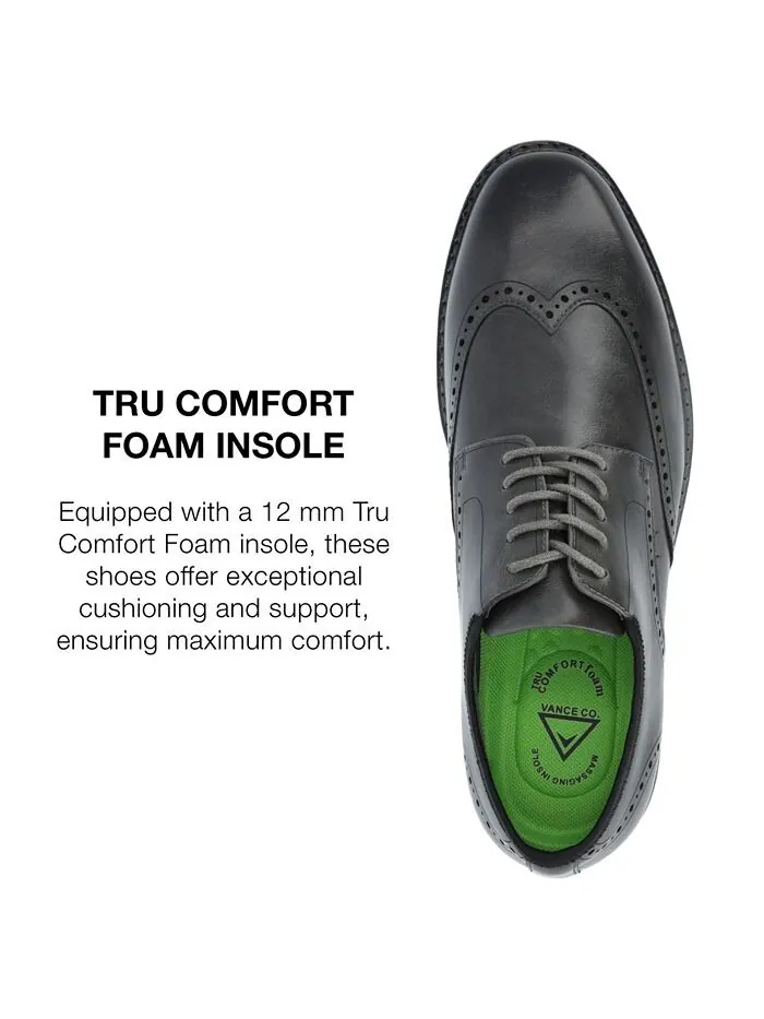 Мужские гибридные модельные туфли из пеноматериала Ozzy Wingtip Tru Comfort Vance Co. — изображение 6 из 8, темно-серый