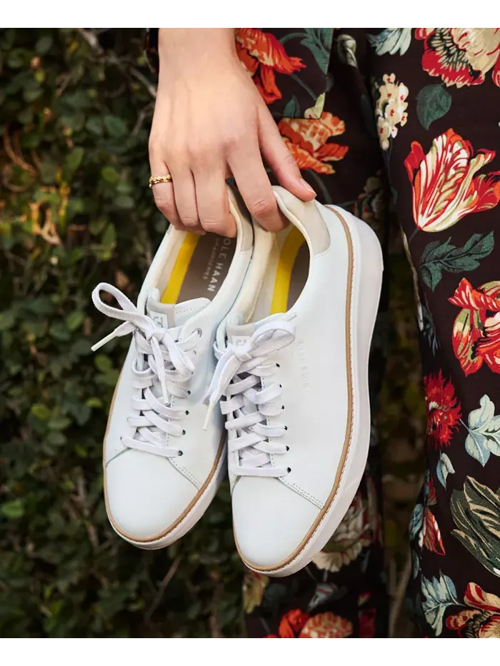 Кожаные кеды Grandpro Topspin Casual Cole Haan — изображение 6 из 8, белый