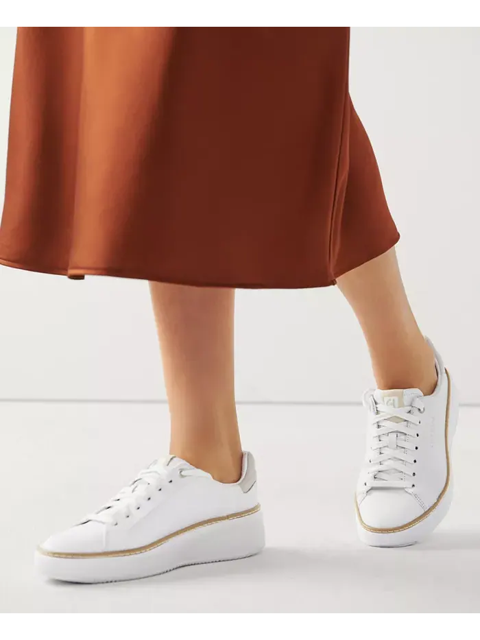 Кожаные кеды Grandpro Topspin Casual Cole Haan — изображение 7 из 8, белый