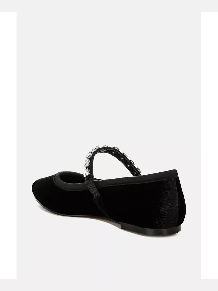 Туфли Aralia Velvet Mary Jane Ballerinas Rag & Co — изображение 3 из 3, черный