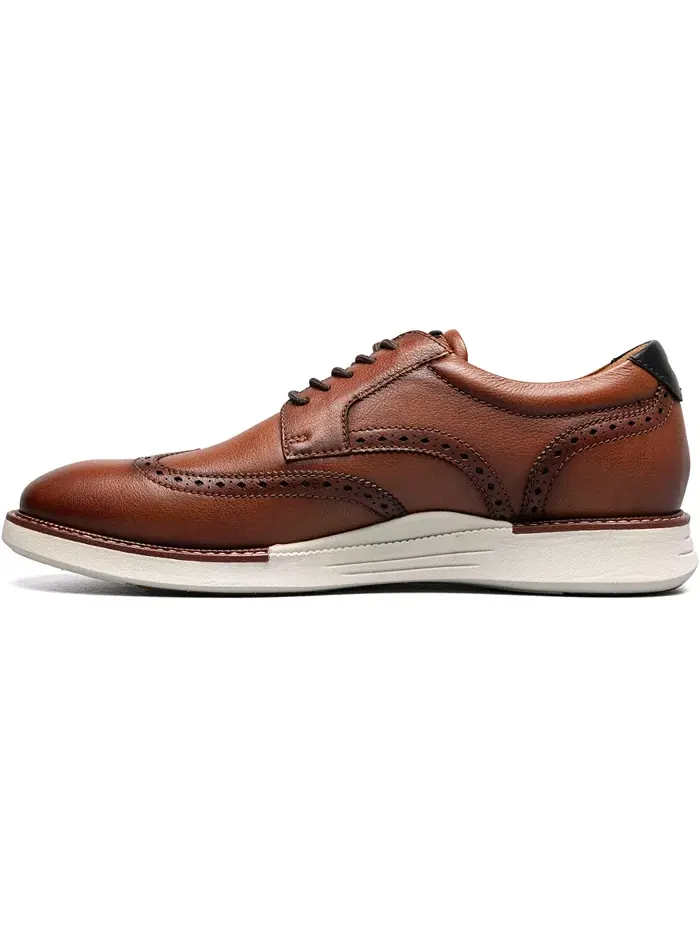 Мужские оксфорды Launch Wingtip Florsheim — изображение 3 из 7, коньячный мульти