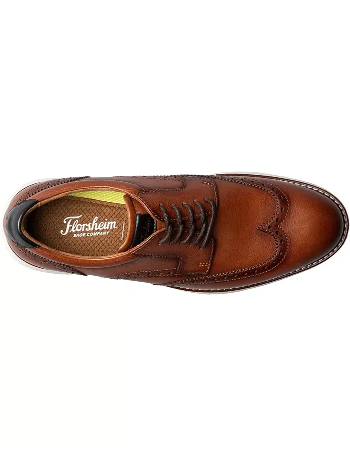 Мужские оксфорды Launch Wingtip Florsheim — изображение 6 из 7, коньячный мульти