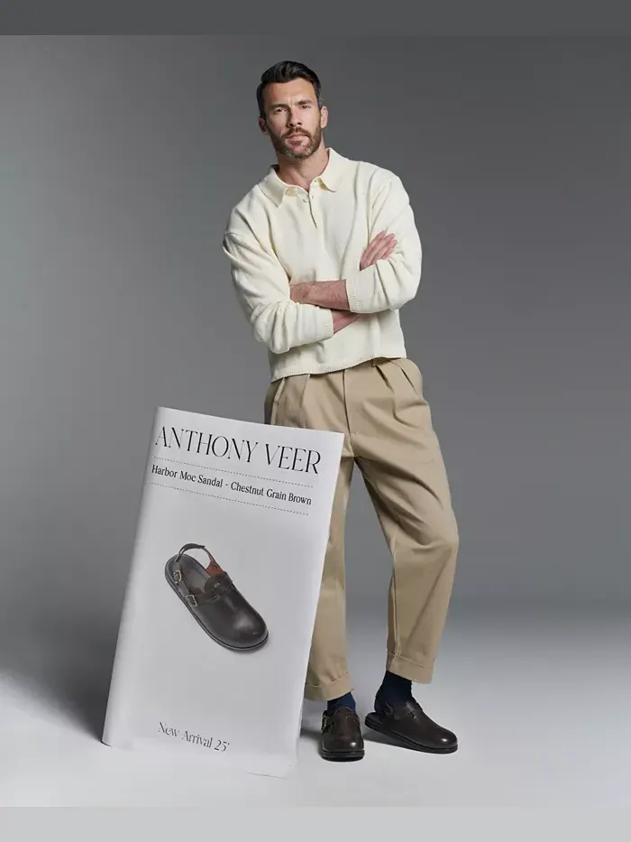 Мужские сандалии Harbor Moc Comfort Anthony Veer — изображение 6 из 6, коричневый