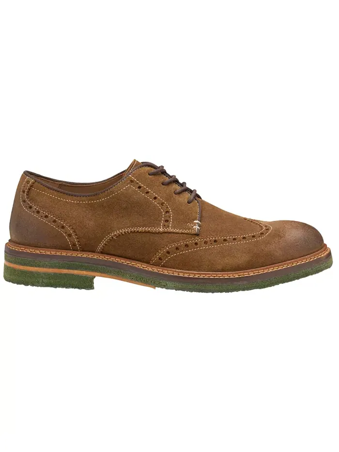 Мужские повседневные туфли Calder Wingtip с круглым носком Johnston & Murphy — изображение 2 из 5, бежевый/бежевый