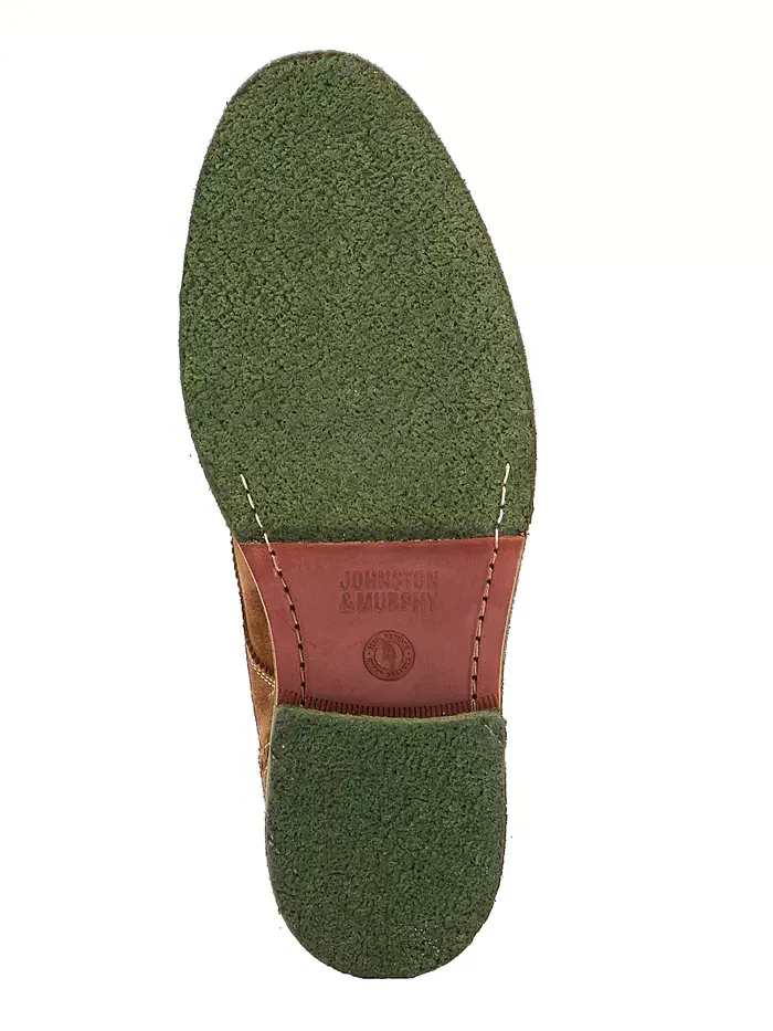 Мужские повседневные туфли Calder Wingtip с круглым носком Johnston & Murphy — изображение 5 из 5, бежевый/бежевый