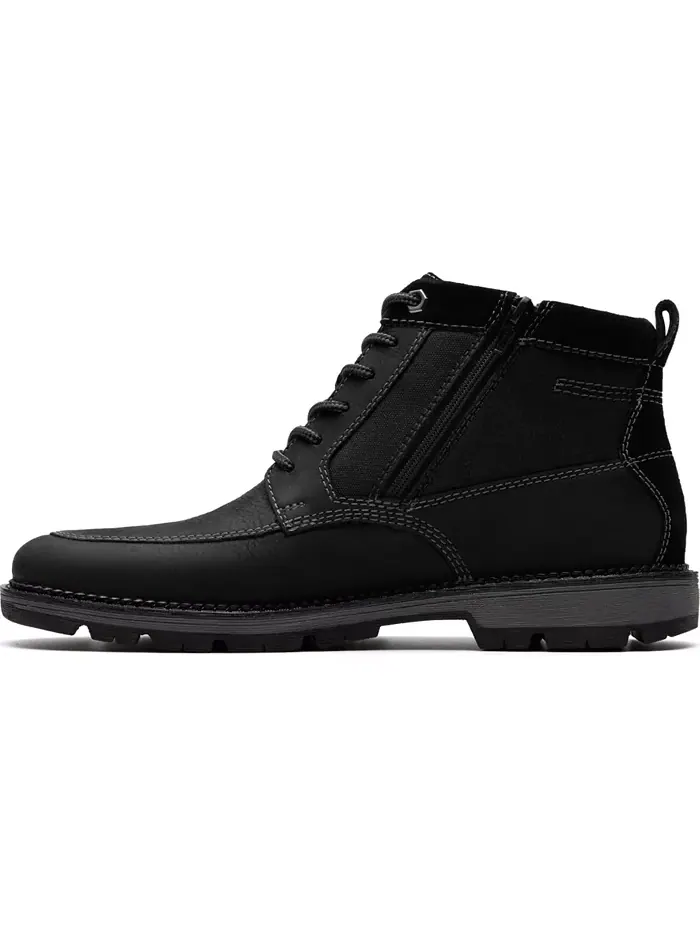 Ботинки мужские Clarks Maplewalk Rise, кожаные — изображение 3 из 6, черный