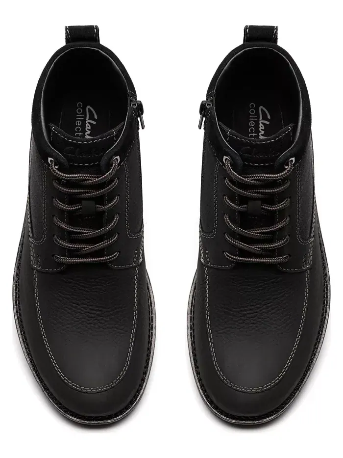 Ботинки мужские Clarks Maplewalk Rise, кожаные — изображение 5 из 6, черный