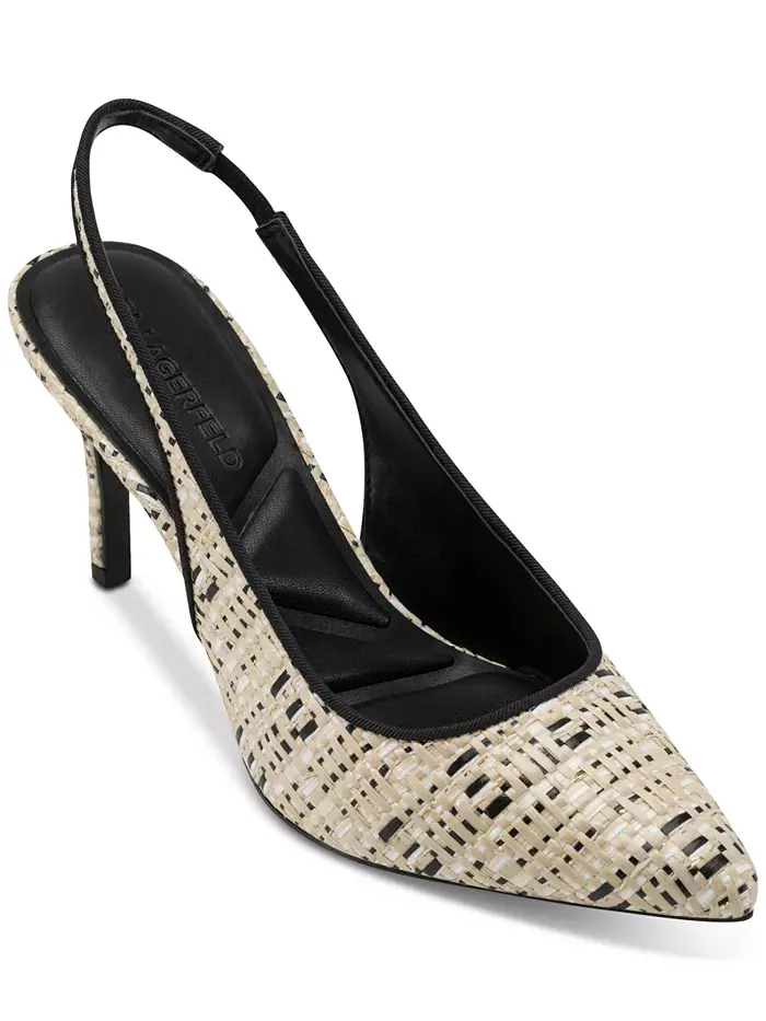 Женские туфли-лодочки Rosalyn Slingback KARL LAGERFELD PARIS — изображение 1 из 5, натуральный/черный