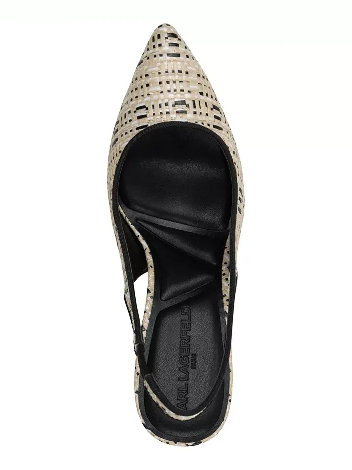 Женские туфли-лодочки Rosalyn Slingback KARL LAGERFELD PARIS — изображение 4 из 5, натуральный/черный