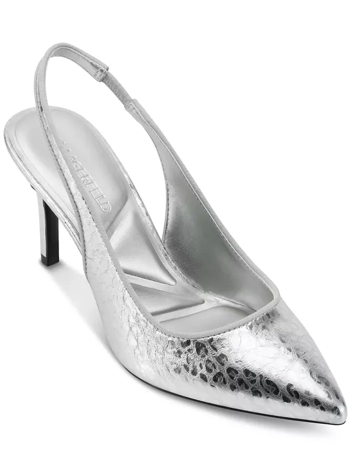 Женские туфли-лодочки Rosalyn Slingback KARL LAGERFELD PARIS — изображение 1 из 5, серебряный
