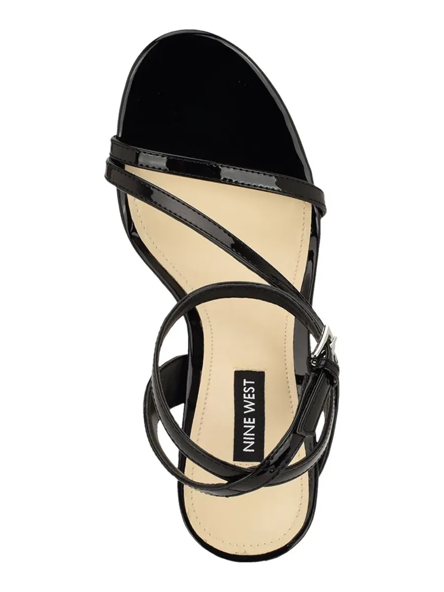 Женские босоножки Miorla на высоком каблуке с ремешками Nine West — изображение 4 из 5, черный