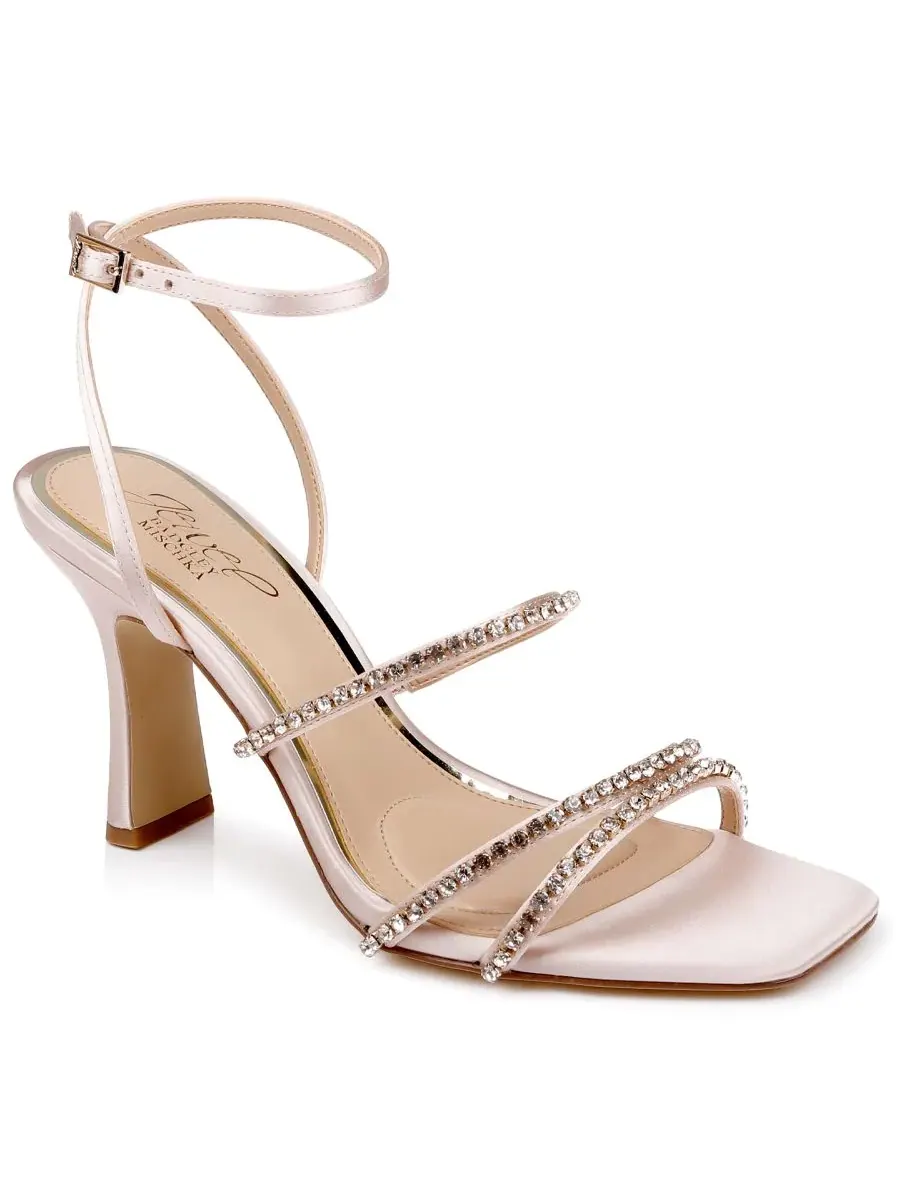 Женские сандалии Paulette с квадратным носком Jewel Badgley Mischka