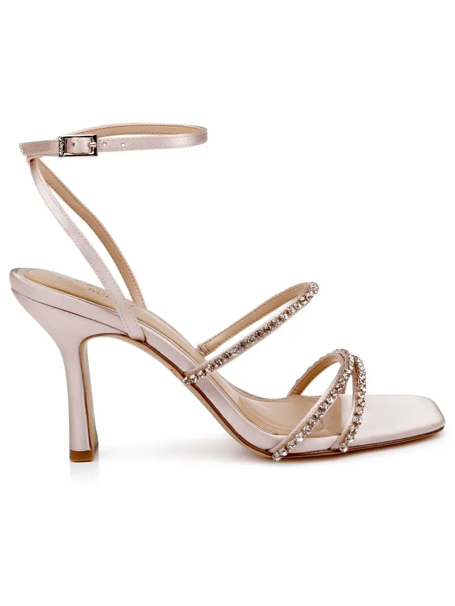 Женские сандалии Paulette с квадратным носком Jewel Badgley Mischka — изображение 2 из 5, шампань
