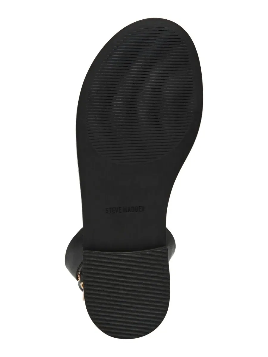 Женские сандалии Dandi из двух частей на плоской подошве Steve Madden — изображение 5 из 6, черный