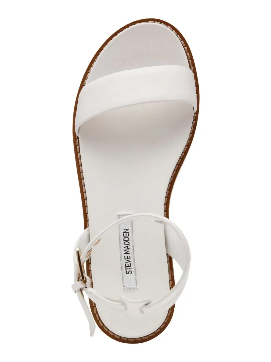 Женские сандалии Dandi из двух частей на плоской подошве Steve Madden — изображение 4 из 6, белый