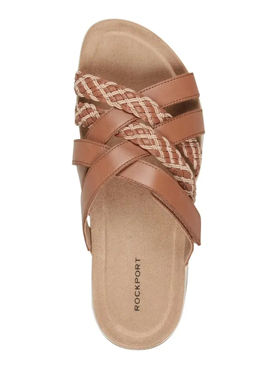 Женские сандалии-слипоны Sedona с ремешками Rockport — изображение 4 из 5, коричневый