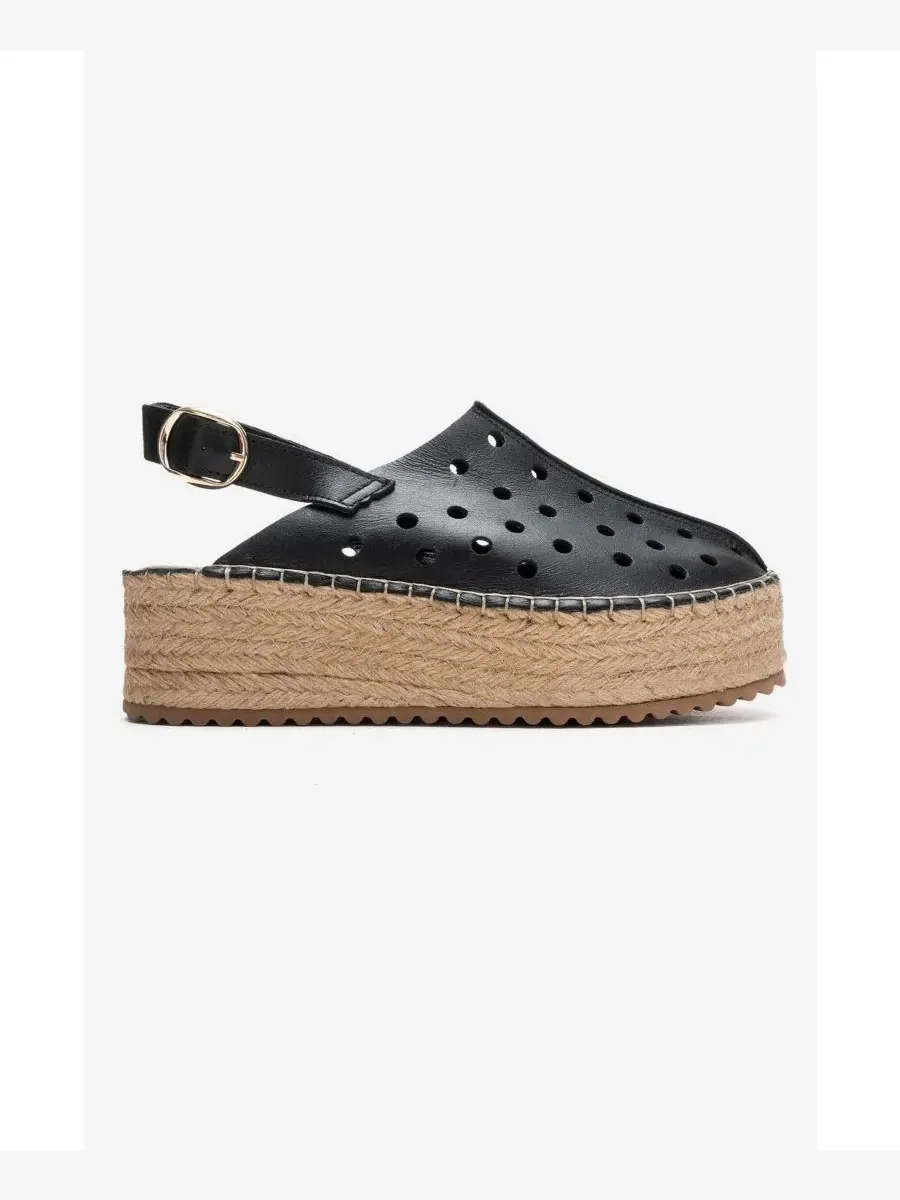 Женские кожаные сандалии на танкетке Fraga Forever & Always Shoes — изображение 2 из 5, черный